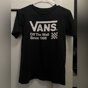 Vans off the wall black tee size small